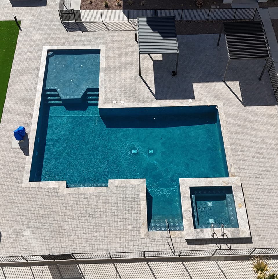 Custom pool and spa project in El Paso