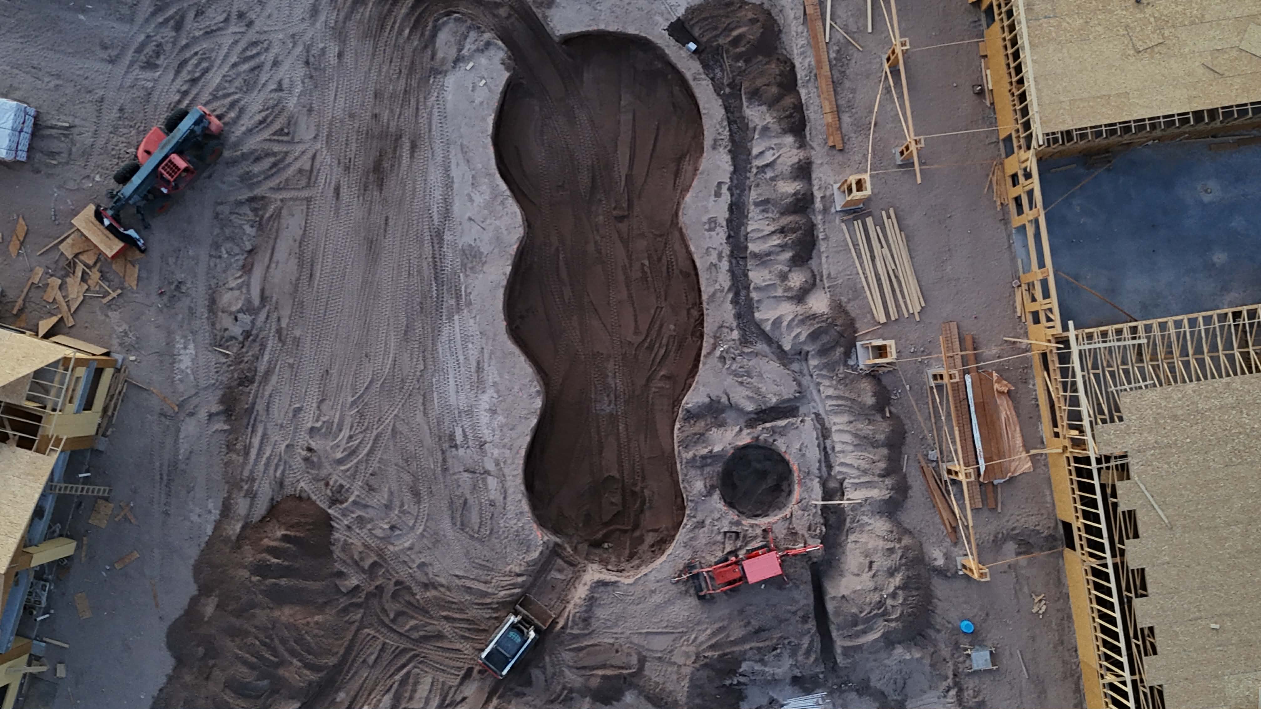 Excavation Drone Shot 2